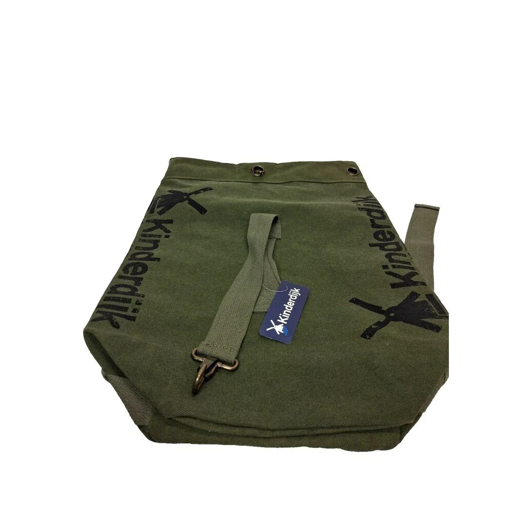Kinderdirk NWT Canvas Army Green Logo Shoulder/ Backpack Duffel Sailor's Bag